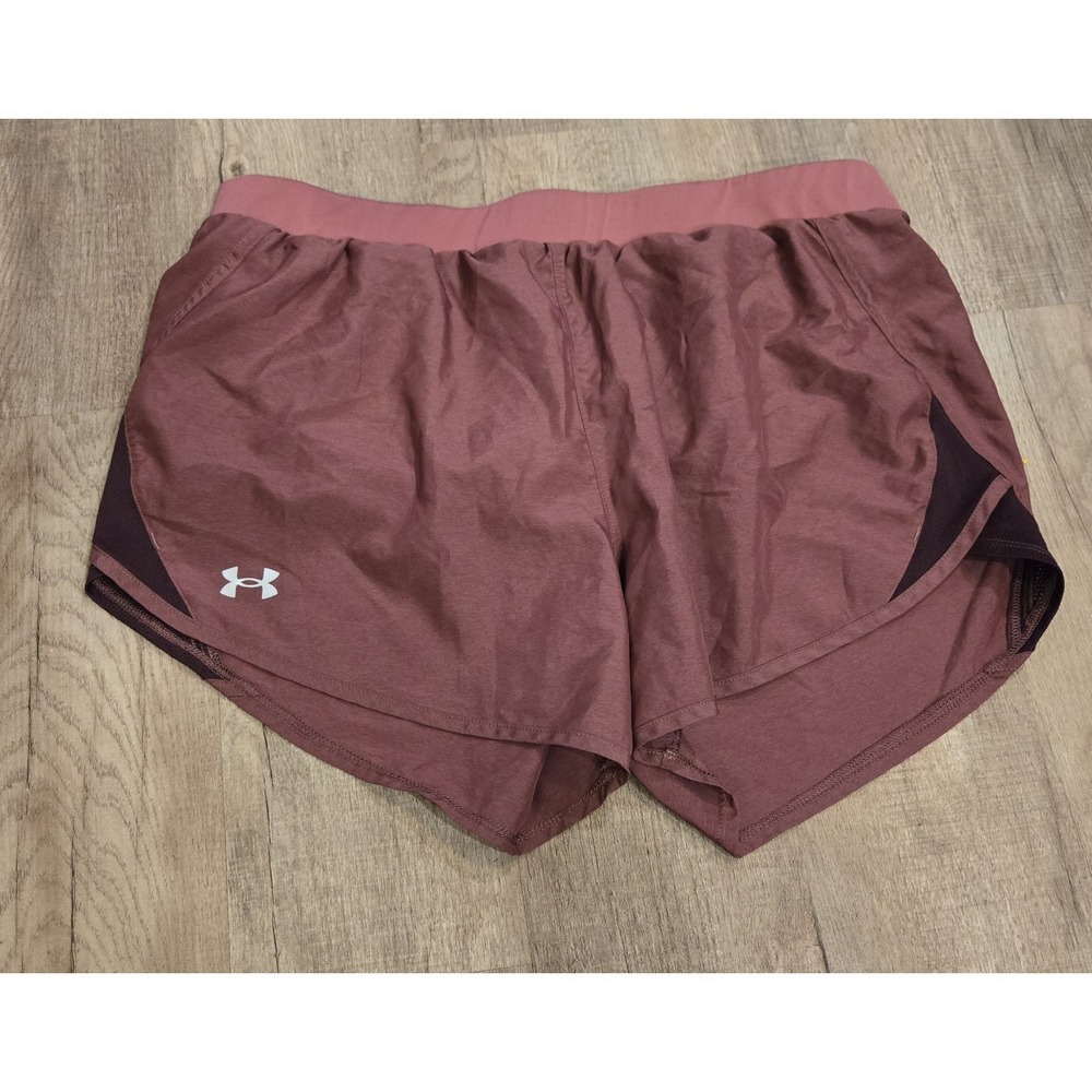 Under Armour Women's Size XL Athletic Shorts Heatgear Purple Regular Polyester